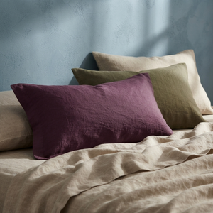 Funda de cojín con aspecto de lino, funda de almohada rectangular decorativa para sofá, funda de cojín morada para decoración del hogar - Product Image 4