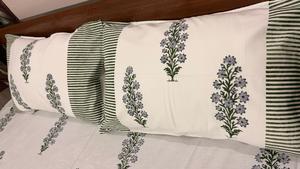 Elegante Juego de Ropa de Cama de Primavera, 100% Algodón, 200 Hilos, Estampado a Mano, Transpirable, Duradero, Desechable, Floral, de Lujo Ligero y Ecológico - Product Image 2