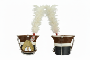 Ceremonial Feather Plumed Band <b>Hat</b> Custom Parade Uniform <b>Cap</b> Decorative Performance Headwear for Events Formal Custom Logo <b>Hats</b> - Product Image 3