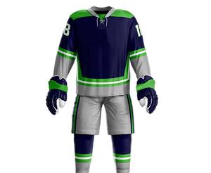 Derniers modèles d'uniformes de hockey sur glace pour homme, logo/couleur personnalisés, respirant, meilleure qualité, uniforme de hockey sur glace de haute qualité avec anti-rides - Product Image 1