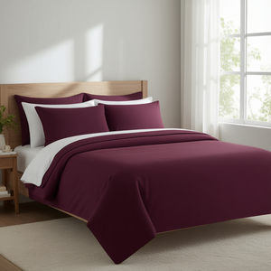 Juego de Ropa de Cama de 3 Piezas para Hotel y Hogar, Color Negro Liso, 300 Hilos, Incluye Funda de Edredón, Sábana Ajustable y Edredón, Tamaño King - Product Image 3