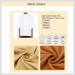 เสื้อยืดโออีเอ็มทรงหลวม ระบายอากาศได้ดี ไซส์พลัส สกรีนลายและปักได้ตามสั่ง สไตล์สตรีทแวร์ สำหรับผู้ชายและผู้หญิง - Product Image 2