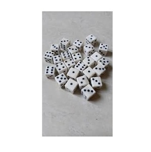 Dados de Cuerno de Búfalo Clásicos en Relieve Hechos a Mano de Alta Calidad, de 4 Caras, Color Blanco, Impermeables, Artísticos y Coleccionables, Tamaño Personalizable - Product Image 1