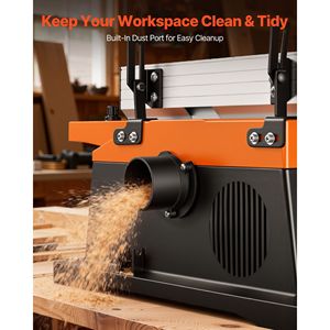 Fresatrice per legno da banco 2 HP 12000 RPM con testa a spirale a 12 lame e regolazione della profondità di 6 pollici e 1/8 per giunzioni a dita - Product Image 6