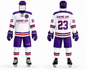 Nouvelle tenue de hockey sur glace respirante et facile à porter, vêtements de sport, uniforme de hockey sur glace, vente en gros, prix bas, uniformes - Product Image 1