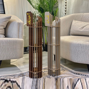 Ensemble de brûleurs d'encens en bois à lattes, hauts et artistiques, avec calligraphie personnalisée, décoratifs modernes et élégants pour une fragrance d'ambiance haut de gamme - Product Image 6