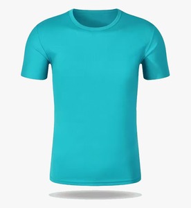 Wholesale <b>100</b>% <b>Polyester</b> Microfiber Men's Quick Dry Sports T-<b>Shirts</b> Solid Pattern with Custom Logo Printing - Product Image 6