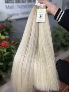 Extensions de cheveux humains Remy 100% vierges, en vrac, non traités, à cuticules alignées, à Double dessin, vente en gros - Product Image 6