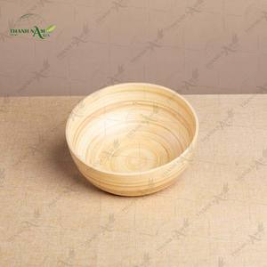 Saladier en bambou personnalisé, classique, jetable, fabriqué à la main à partir de bambou naturel pour les fêtes, la maison, les restaurants, les repas - Product Image 3