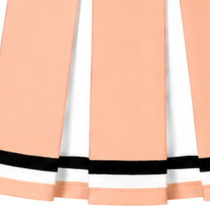 Jupe plissée de cheerleading couleur pêche pour femme, uniforme de danse, jupe de performance athlétique, vêtements de sport personnalisés - Product Image 5