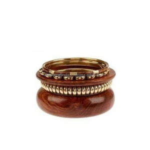 Bracelets en bois Regal Beam, bois poli de qualité supérieure, détails métalliques, style élégant et contemporain pour femmes, bijoux, bracelet, artisanat en bois - Product Image 4