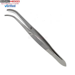 Pinzas Iris Eye con 4 Puntas Curvas Dentadas, Acero Inoxidable, Instrumento Quirúrgico Manual, Oftalmológico, Médico, Clínico - Product Image 3