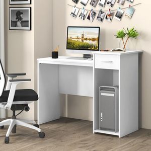 Scrivania Moderna per Computer con Cassetto, Ripiano Regolabile e Foro per Cavi, Ideale per Gaming e Uso Scolastico - Product Image 2