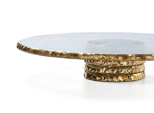 Support à gâteau décoratif en résine écologique, non toxique, fait main, compatible lave-vaisselle, base robuste, design moderne, pour célébrations de mariage - Product Image 4