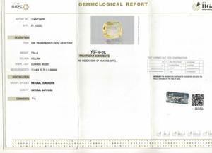 Zafiro amarillo natural de 7,24 quilates, corte cojín, de Sri Lanka, piedras sueltas para la fabricación de joyas y anillos YSCN-06 - Product Image 6