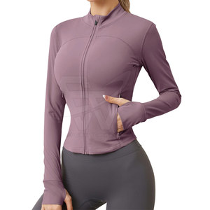 Stylish Women <b>Yoga</b> <b>Jacket</b> Full Zip Workout Layer For Exercise Training Outdoor Activities And Daily Wear - Product Image 5