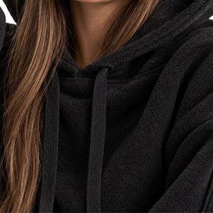 Black Women's Oversized <b>Sleep</b> <b>Mask</b> Hoodie Soft Fleece Pullover Kangaroo Pocket Drawstring Hood Casual Lounge Streetwear OEM Cozy - Product Image 6