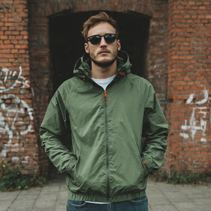 Windbreaker Waterproof Jacket Men Hiking Camping Rain Jackets Men's Hood Zipper Long Sleeve <b>Wind</b> <b>Breaker</b> Rain Jacket Mens - Product Image 6