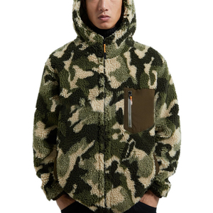 Veste à capuche ninja en polaire polaire pour l'hiver, personnalisée, épaisse, en sherpa, chaude, décontractée, avec fermeture éclair pour hommes - Product Image 3