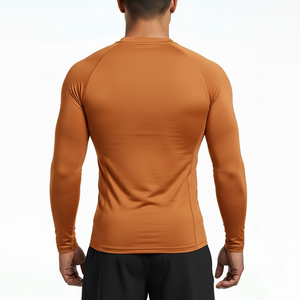 Breathable <b>Compression</b> <b>Shirt</b> Men Long Sleeve Fitness Training Apparel Wholesale - Product Image 2