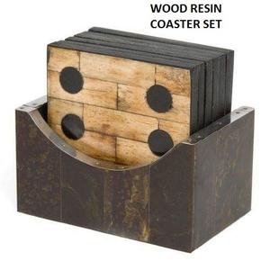 Posavasos de Madera TIME 2 DECOR para Vasos, Tazas o Velas. Revestimiento Impermeable Ecológico y Natural de Diseño Clásico - Product Image 3