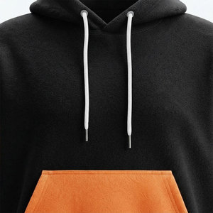 Sweat à capuche pour homme au style élégant et contemporain, avec logo personnalisé, poche kangourou et épaules tombantes - Product Image 3
