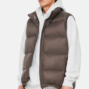 Wholesale Warm <b>Puffer</b> Vest Men Sleeveless <b>Puffer</b> <b>Jacket</b> Hooded Lightweight Shiny <b>Puffer</b> <b>Jacket</b> For Men's <b>Cheap</b> Price OEM - Product Image 3