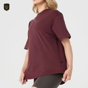 เสื้อยืดโอเวอร์ไซส์ผู้หญิงลำลอง ผ้าฝ้ายระบายอากาศ ทรงหลวม แขนสั้น แฟชั่นฤดูร้อน สวมใส่สบายทุกวัน - Product Image 4