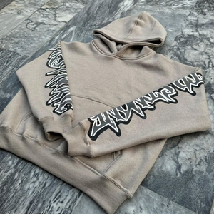 Custom Cotton Autumn Streetwear Regular Fit Fleece <b>Pullover</b> <b>Men</b> Hoodies Vintage High Quality Screen Printing Eco-Friendly Hoodie - Product Image 2