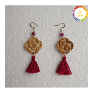 High Quality Handmade Rattan Earrings For Women Summer Style Lightweight <b>Accessories</b> For <b>Beach</b> Travel Outfits Wholesale - Product Image 2