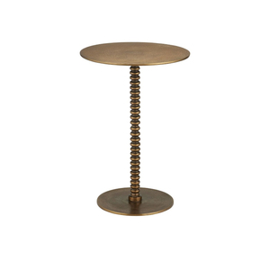 Ensemble de 2 tables d'appoint en métal industriel avec base conique et plateau en métal bordé, table à cocktail, décoration de salon - Product Image 2