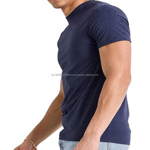 Nueva Llegada, Camiseta de Hombre Lisa de Talla Grande, 100% Algodón, Tejido de Rizo, Transpirable y Elástica - Product Image 5