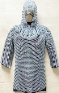 Camisa de Malla Medieval Clásica Hecha a Mano para Hombre, Túnica de Aluminio Plateado, Estilo Gótico, Disfraz de Cosplay - Product Image 3