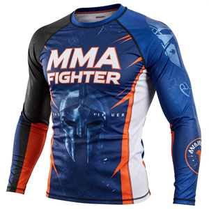 Camisetas de compresión MMA sublimadas de manga larga de secado rápido para hombre, tallas grandes, Rash Guard Bjj, Rash Guard MMA, Rash Guards en venta - Product Image 2