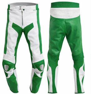 Pantalones de Cuero Premium Rojos Personalizados Verdes - Product Image 1