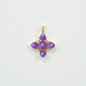 Pendentif Croix en Argent Sterling 925 avec Améthyste – Breloque de Foi en Pierre Précieuse Naturelle Violette, Bijou Artisanal Pierre de Naissance de Février 2026 - Product Image 1