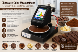 เครื่องวัดสีสเปกโตรโฟโตมิเตอร์ Sensegood 400-700 นาโนเมตร ความละเอียด 1 นาโนเมตร รับประกัน 1 ปี สำหรับส่วนผสมช็อกโกแลต ผลิตในอินเดีย - Product Image 4