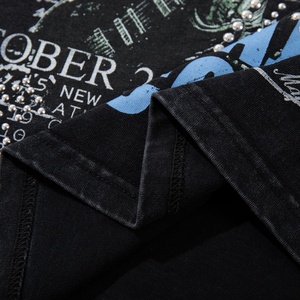 MAJESTIK คุณภาพสูงผ้าฝ้าย 100%โอเวอร์ไซส์สตรีทวินเทจอินเทรนด์พิมพ์ลายฤดูร้อนแขนสั้นเสื้อยืดผู้ชาย - Product Image 5