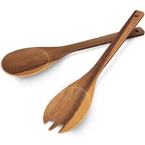 Cuillère en bois naturel de qualité supérieure pour la cuisine, le mélange et le service, ustensile fait main, prise en main confortable, aspect rustique, parfait pour la cuisine - Product Image 5