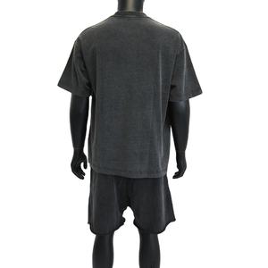 Camiseta de algodón liso con lavado ácido y hombros caídos de gran tamaño para hombre, impresión de calidad personalizada, último diseño, características personalizables en blanco - Product Image 5