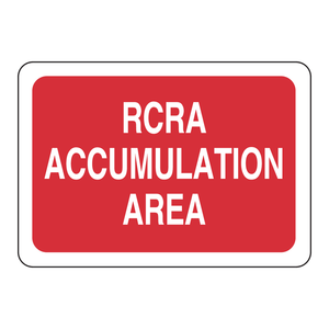 Panneau triangulaire réfléchissant en aluminium Brady RCRA pour zone d'accumulation de déchets dangereux - Product Image 3