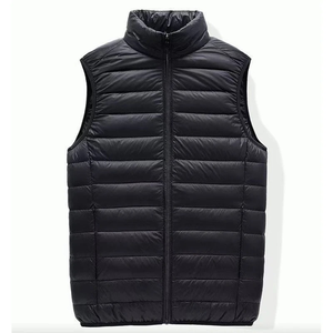 Chaqueta Acolchada a Cuadros para Hombre, con Capucha, Resistente al Viento, Transpirable, Mezcla de Poliéster/Algodón, Ligera, Informal, para Otoño, con Cierre Completo - Product Image 1