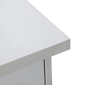 Tavolo da Manicure Moderno Bianco a Doppio Bordo con Cassetto, Set di Arredamento Portatile per Salone in Acrilico e Marmo - Product Image 6