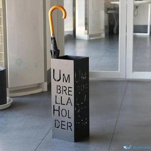 Porte-parapluie décoratif en fer pour l'entrée, avec un design ajouré élégant et une construction métallique robuste - Product Image 2