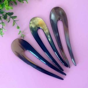 Horquilla para el Cabello de Cuerno de Búfalo Natural, Pinza para el Cabello Hecha a Mano, Accesorio para el Cabello de Mujer, Regalo - Product Image 4
