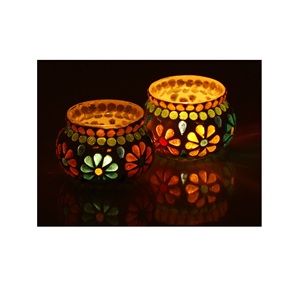 Factory Antique Mosaic Glass <b>Candle</b> Holder <b>Cheap</b> Tealight Holder Glass <b>Candle</b> Holder for Wedding Decorative - Product Image 6