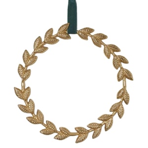 New Arrival Handmade Metal Leaf <b>Wreath</b> Elegant Home Decorative Wall Hanging for <b>Door</b> Wedding & Holiday Events - Product Image 1