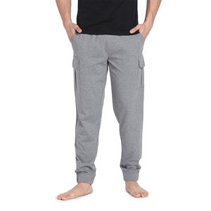Custom Men's French Terry Cargo Joggers Premium Cotton Fleece Multi Pocket Sweatpants Streetwear Utility Pants OEM ODM Casual - Product Image 1