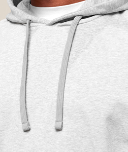 Sudadera con Capucha Extra Grande para Hombre, Color Sólido, Felpa, Informal, Gris, Manga Larga, para Otoño - Product Image 5