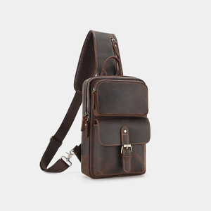 Bolso de Pecho Cruzado de Cuero Vintage para Mujer, de Gran Capacidad, Diseño Casual, Riñonera de Viaje - Product Image 3